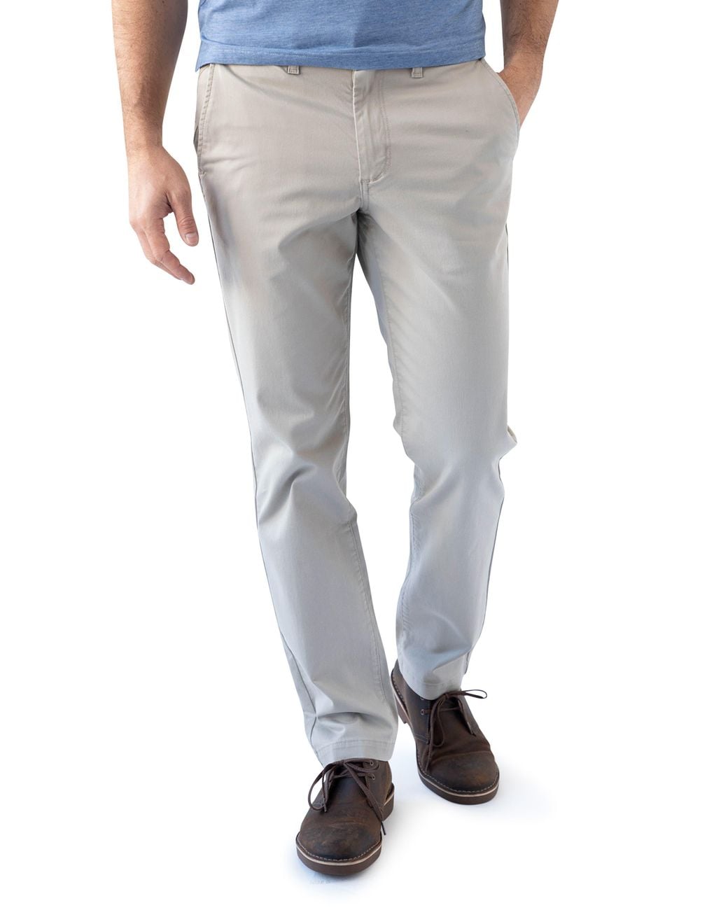 DEVIL-DOG DUNGAREES Gray Performance Stretch Chino Pants for men