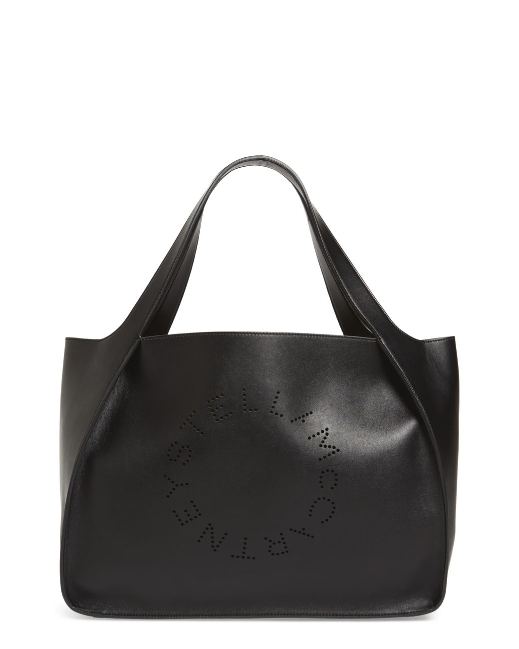 Stella McCartney Stella Logo Faux-Leather Tote Bag Black