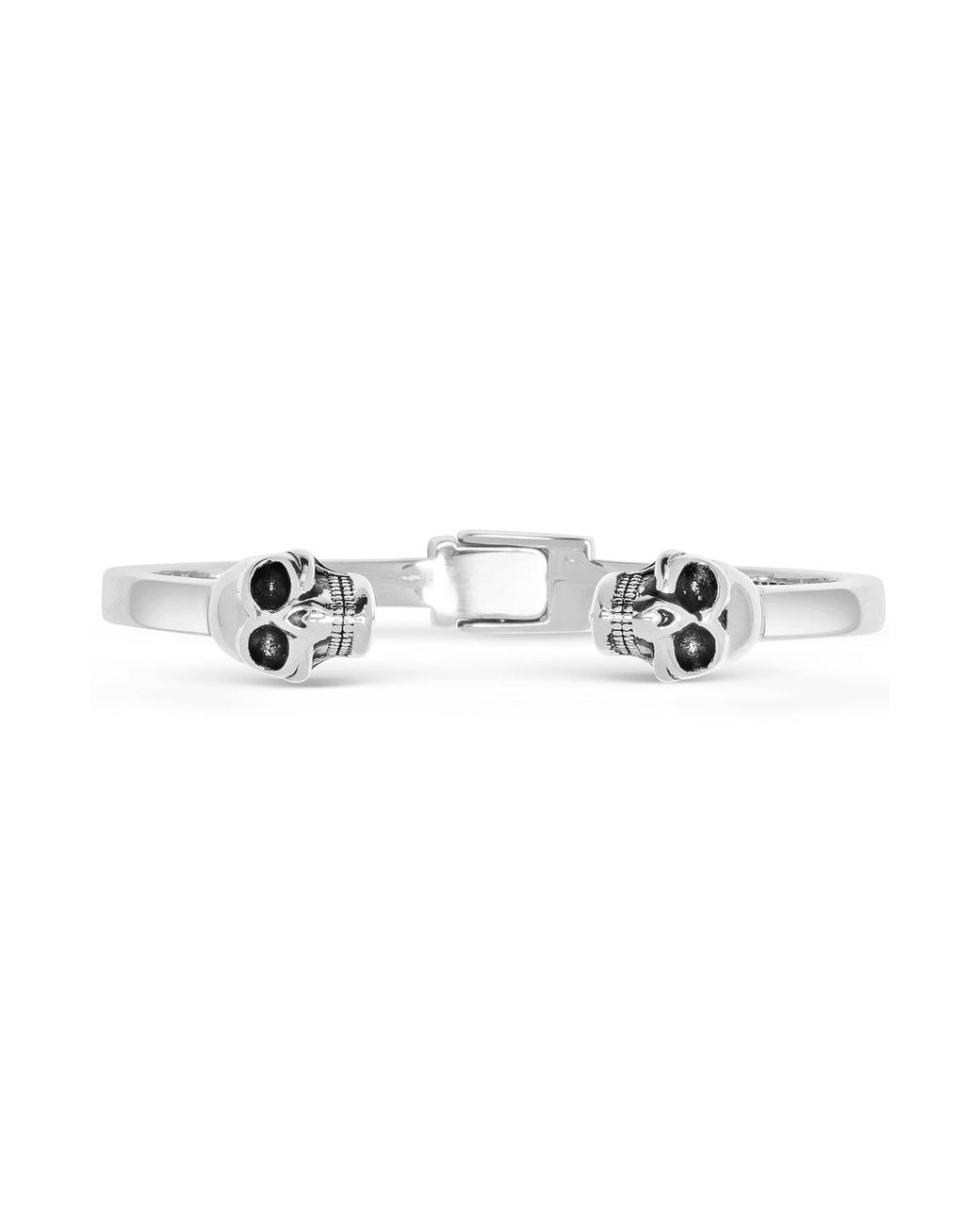 Nialaya Black Skull Bangle for men