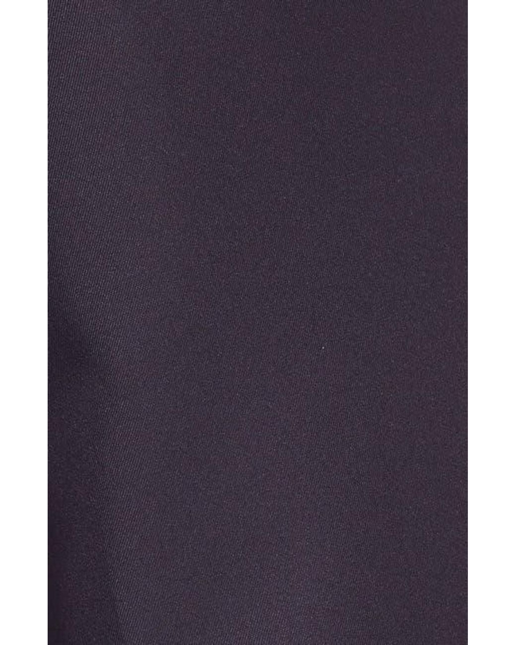 Berle Blue Self Sizer Waist Flat Front Classic Fit Microfiber Trousers for men