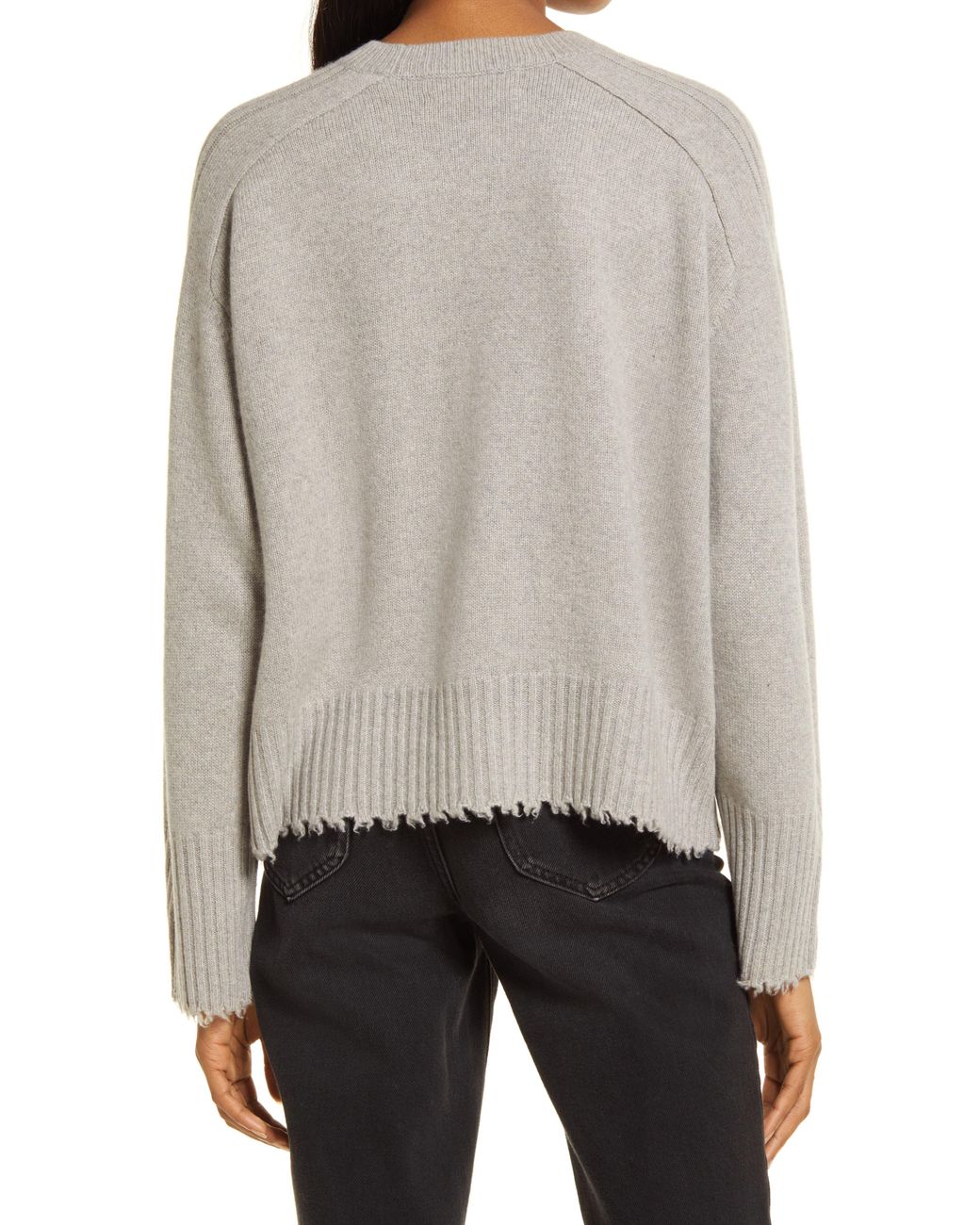 AllSaints Women's Gray Kiera Cashmere Blend Crewneck Sweater