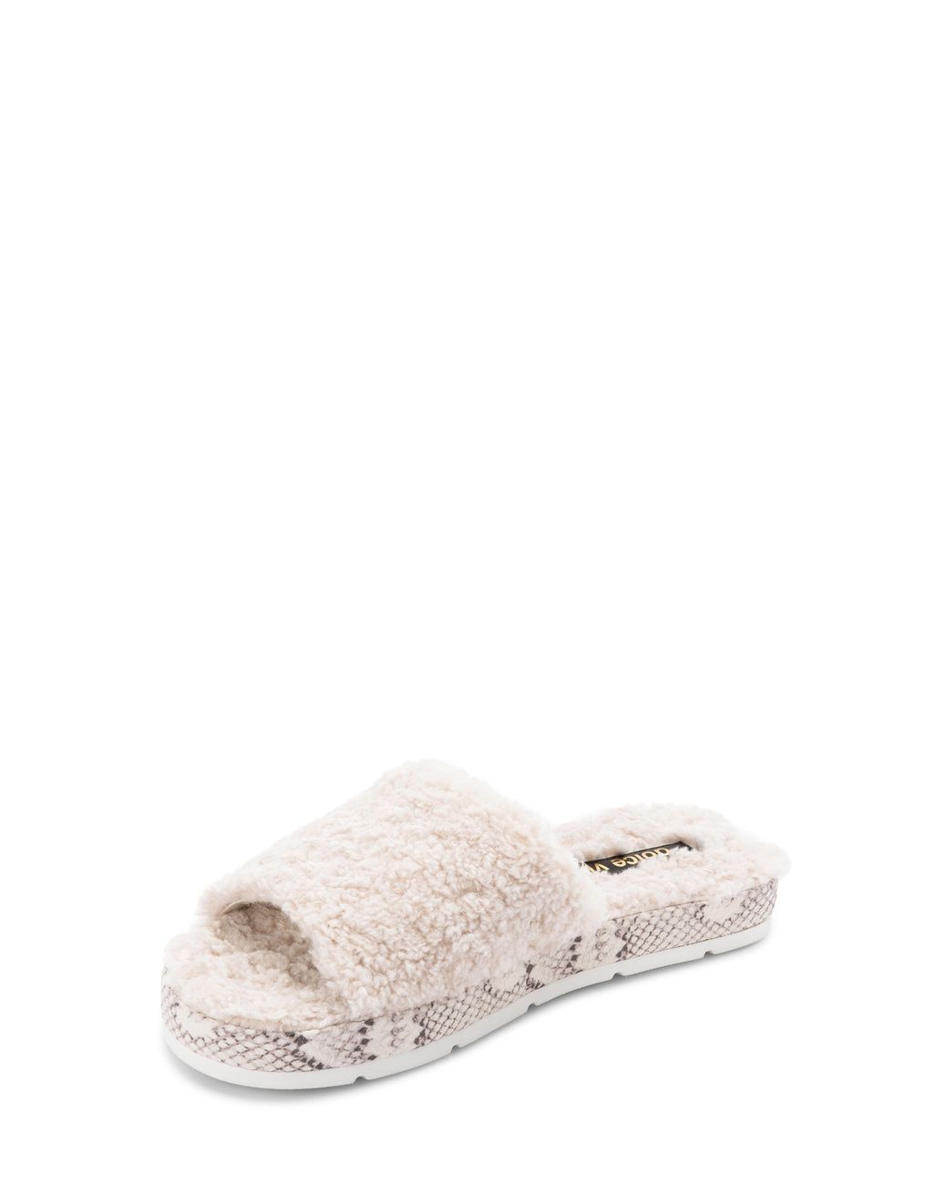 dolce vita faux fur slides