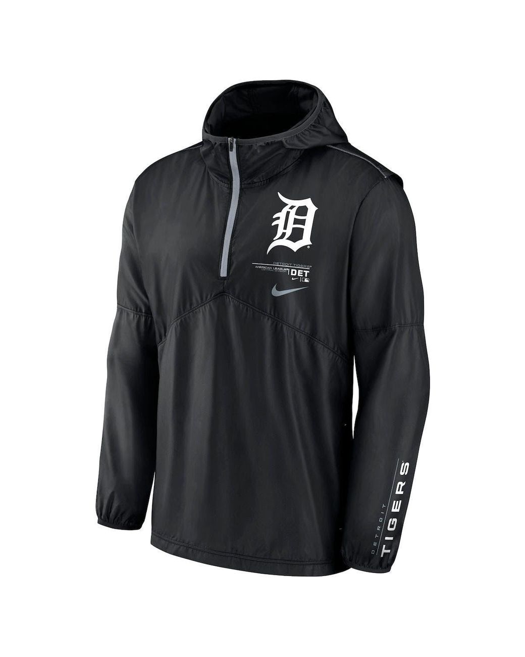 Men's Nike Navy/Gray Detroit Tigers Authentic Collection Performance Raglan Full-Zip Hoodie