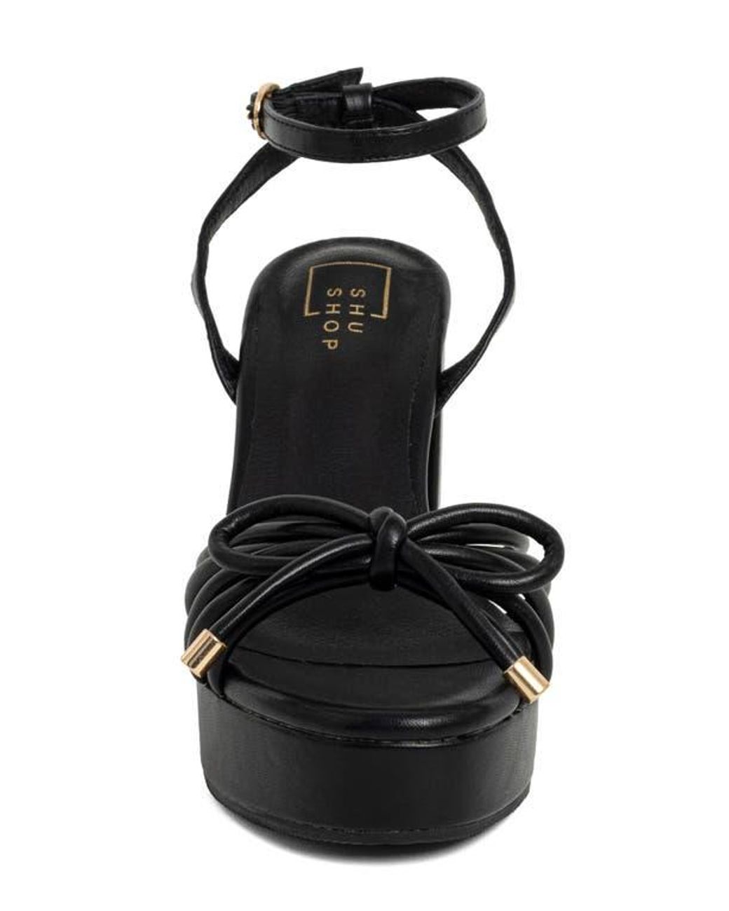 Shu Shop Edith Ankle Strap Platform Sandal in Black | Lyst