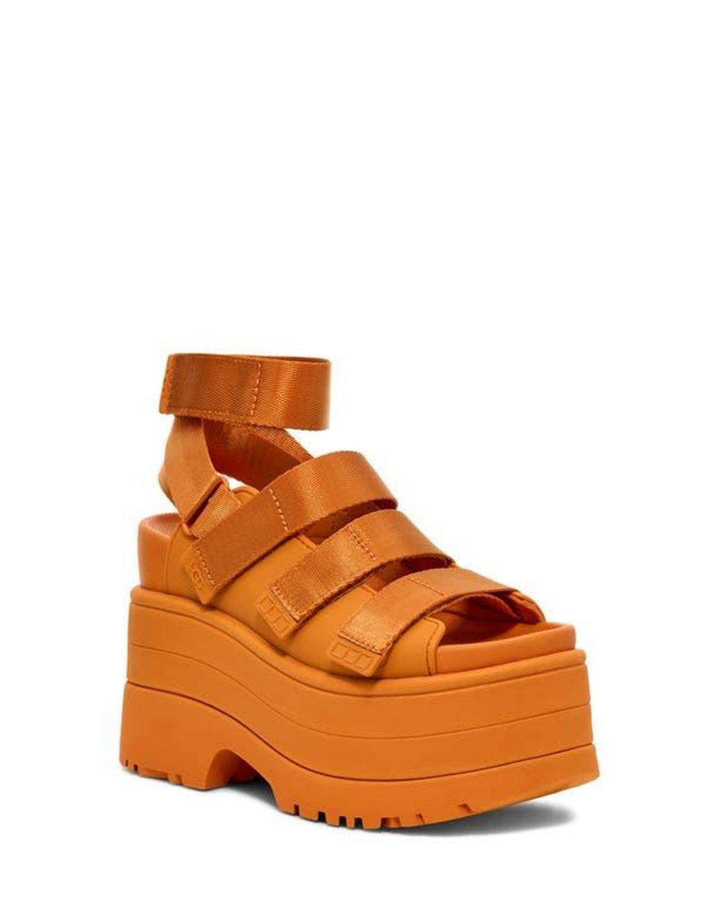 UGG Goldenrise Ankle Strap Platform Sandal in Orange | Lyst
