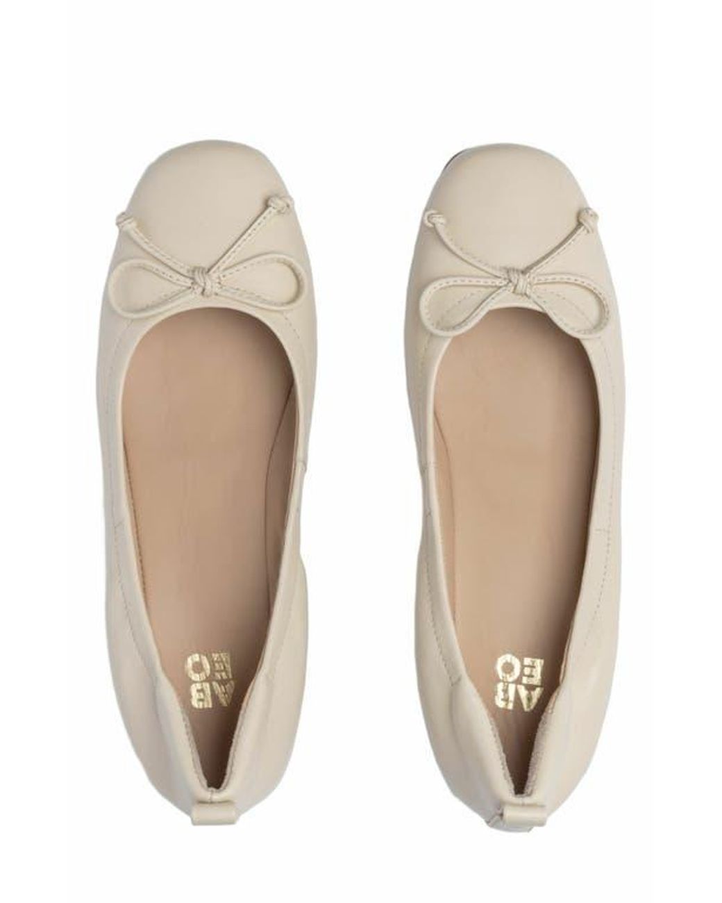 ABEO White Cadence Bow Ballet Flat