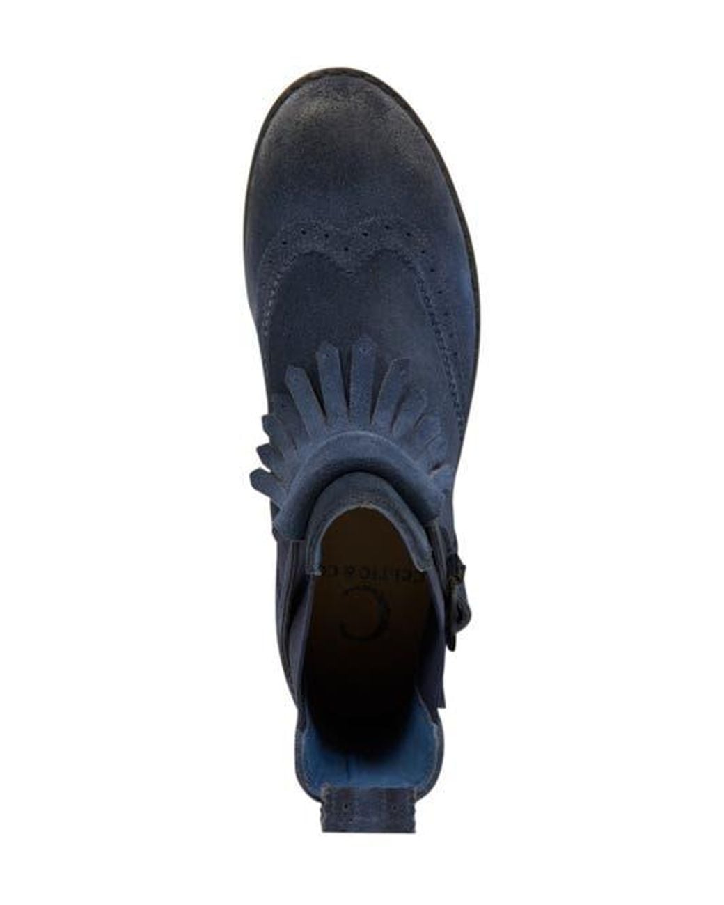 Celtic & Co. Blue Brogue Strap Chelsea Boot