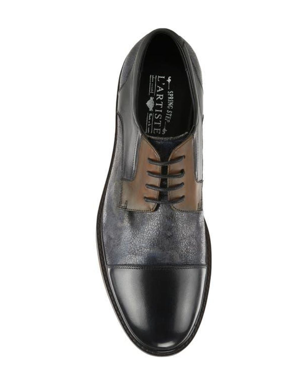 Spring Step Black Leron Derby