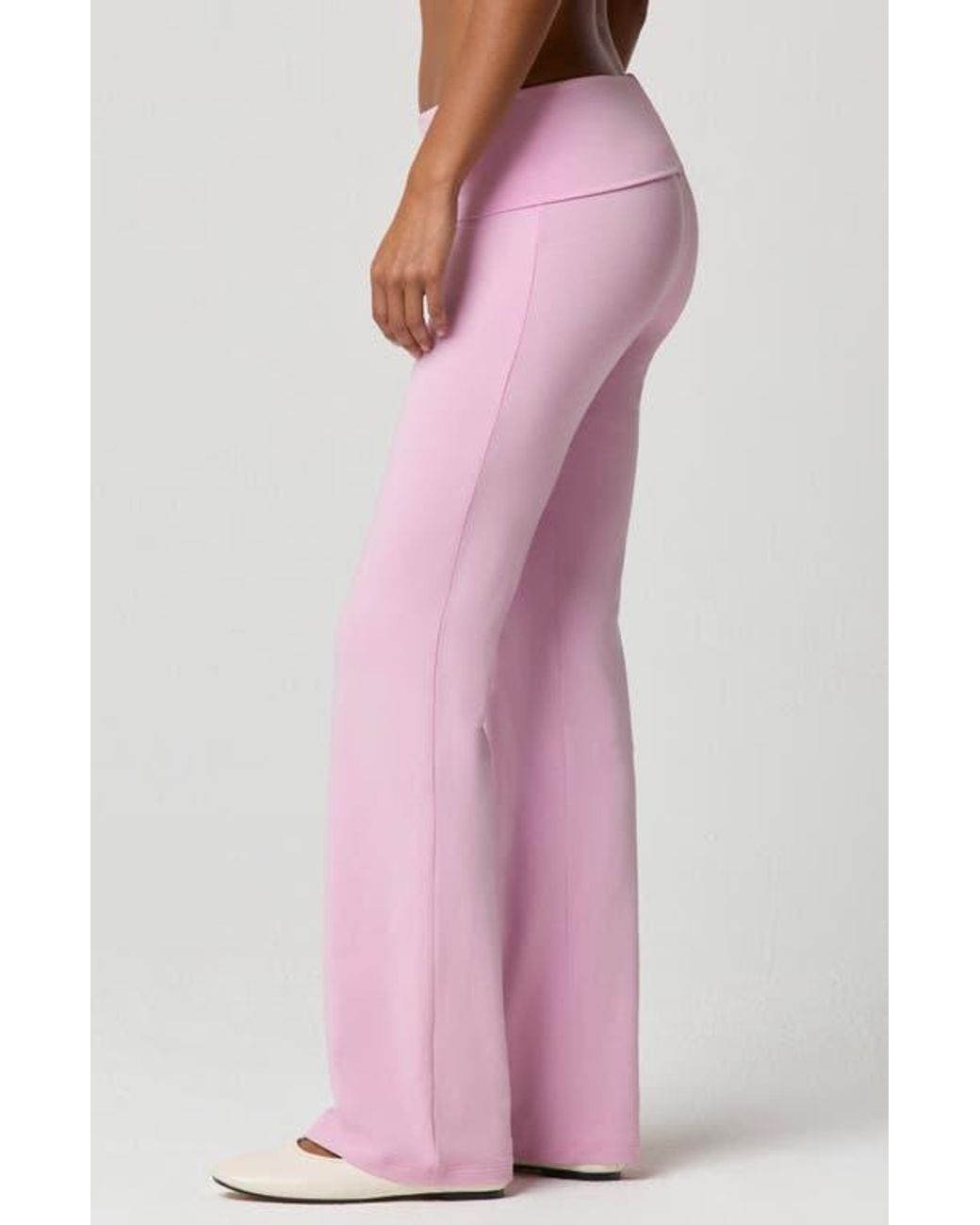 Florence By Mills Softie Cotton Blend Fold Over Pants in Pink | Lyst