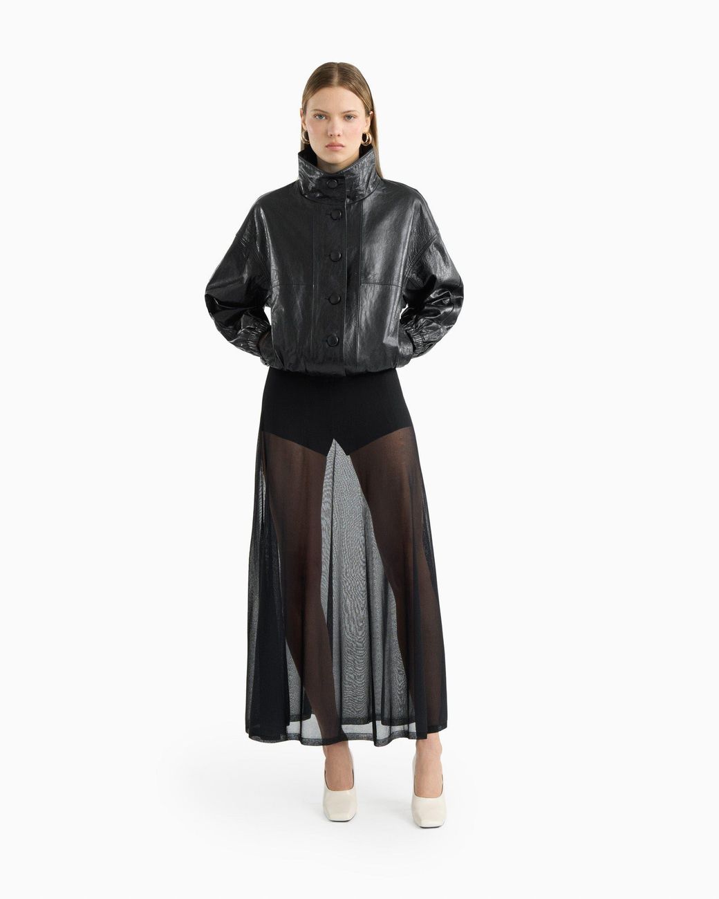 Dodiee Black Kate Leather Bomber
