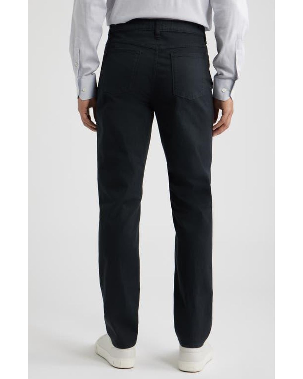 Bugatchi Blue Stretch Cotton Pants for men