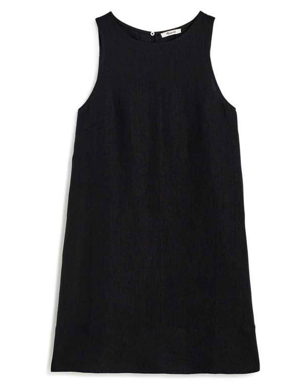 Madewell Leilani Linen Dress in Black | Lyst
