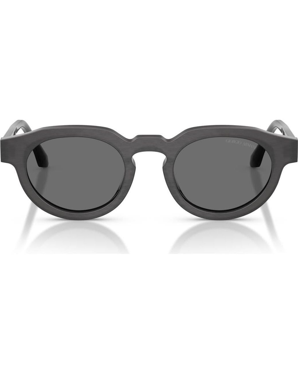 Armani Gray 47Mm Round Sunglasses