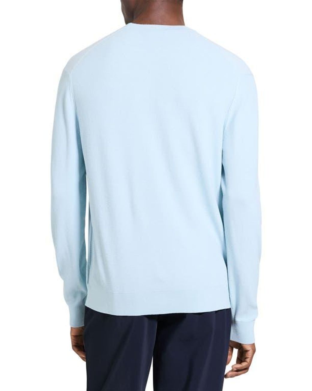 Theory Blue Riland Crewneck Sweater for men
