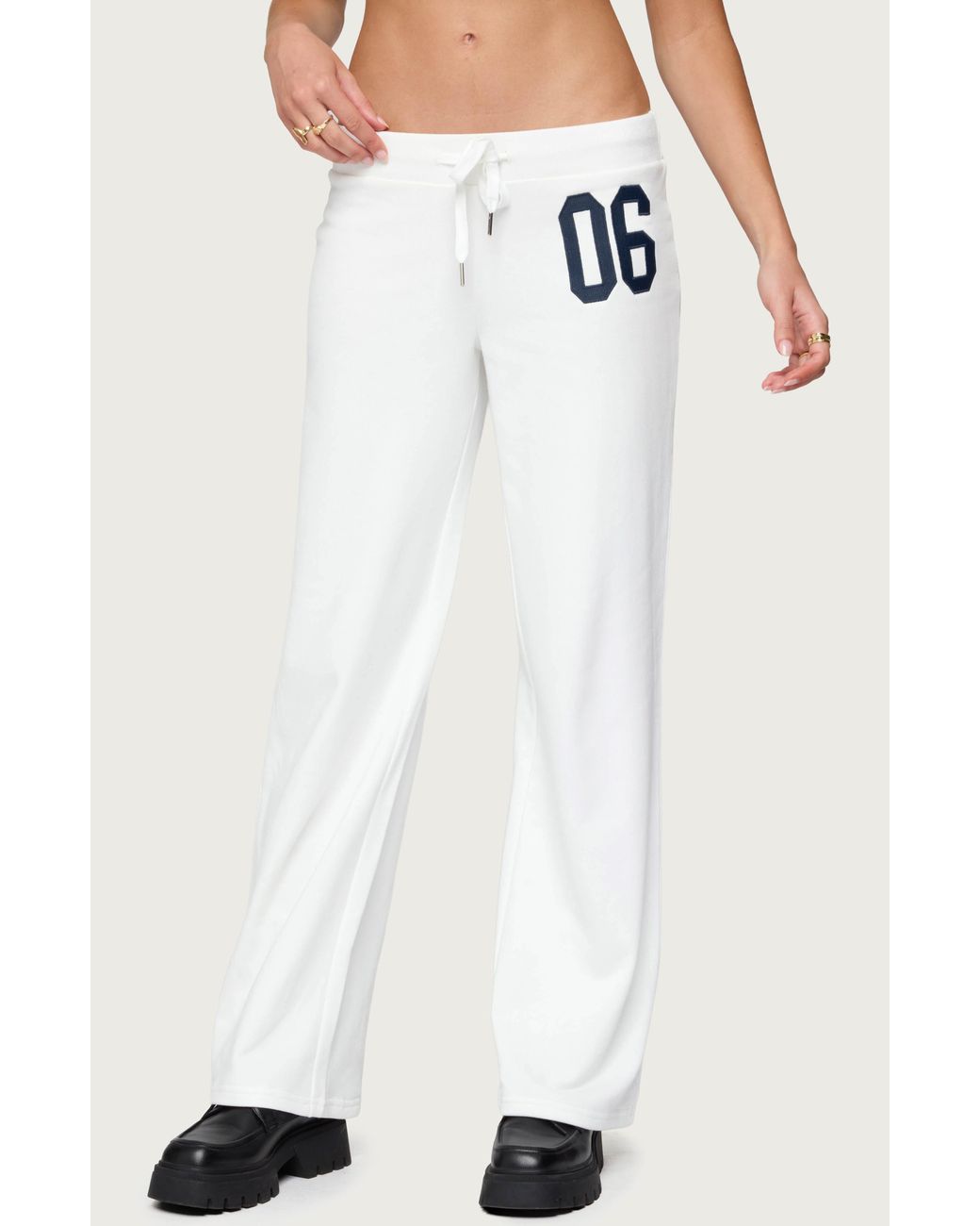 Edikted White '06 Sweatpants