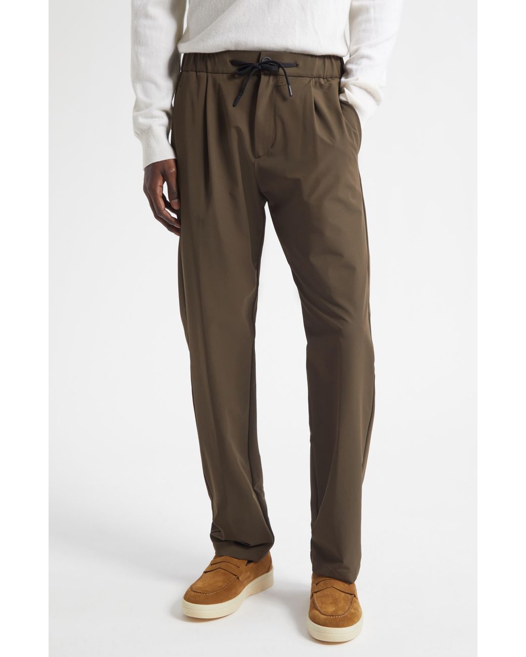 Herno Brown Functional Wardrobe Stretch Nylon Trousers for men