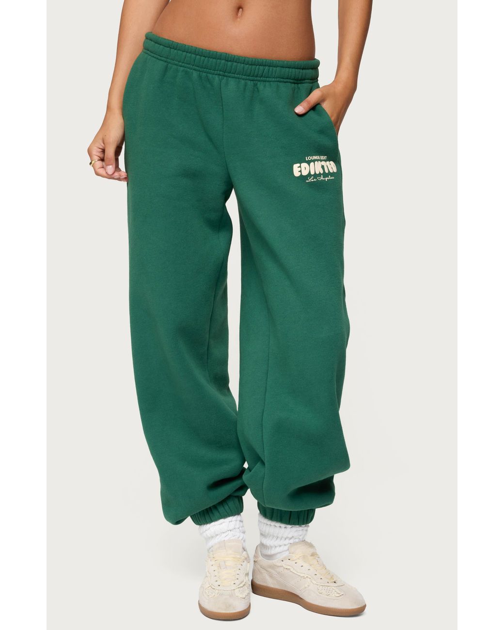 Edikted Green Lounge Edit Sweatpants