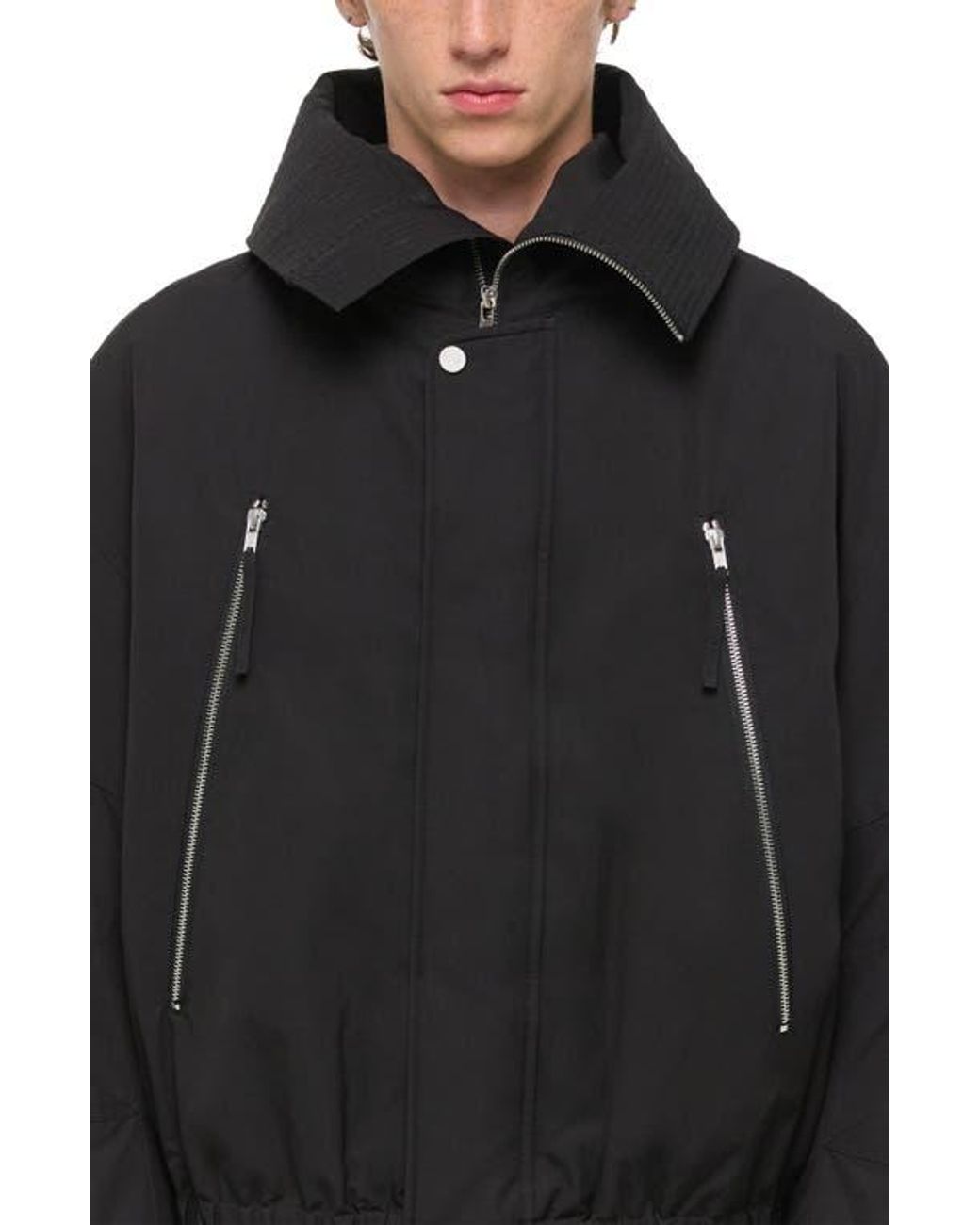 Helmut Lang Black Cotton Blend Bomber Jacket for men