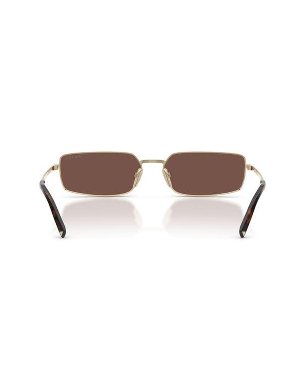 Prada Brown 59Mm Rectangular Sunglasses for men