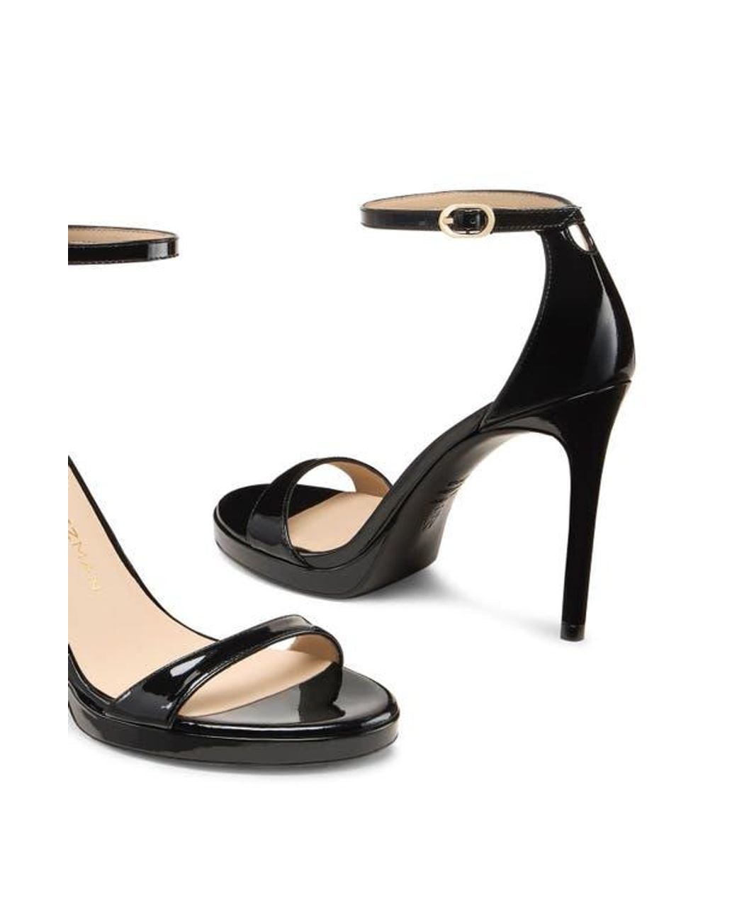 Stuart Weitzman Black Nudist Platform Sandal
