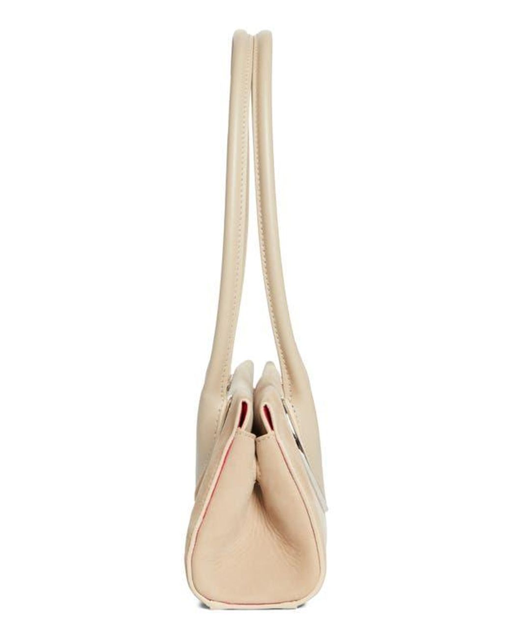 Christian Louboutin Natural Medium Baguette Nubuck Leather Shoulder Bag