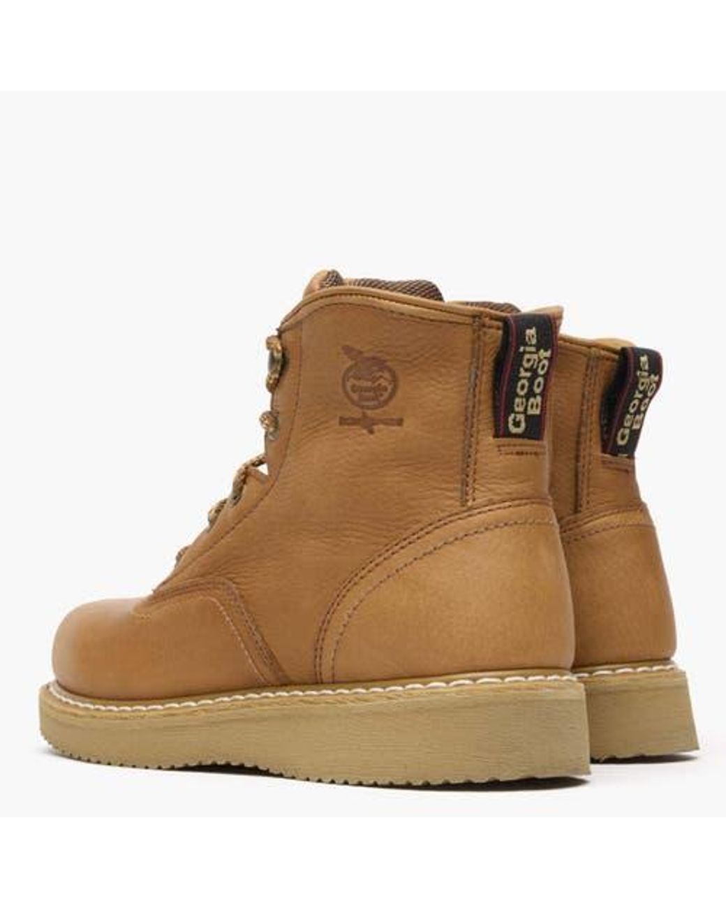 Georgia Boot Brown 6 Wedge Work Boot for men