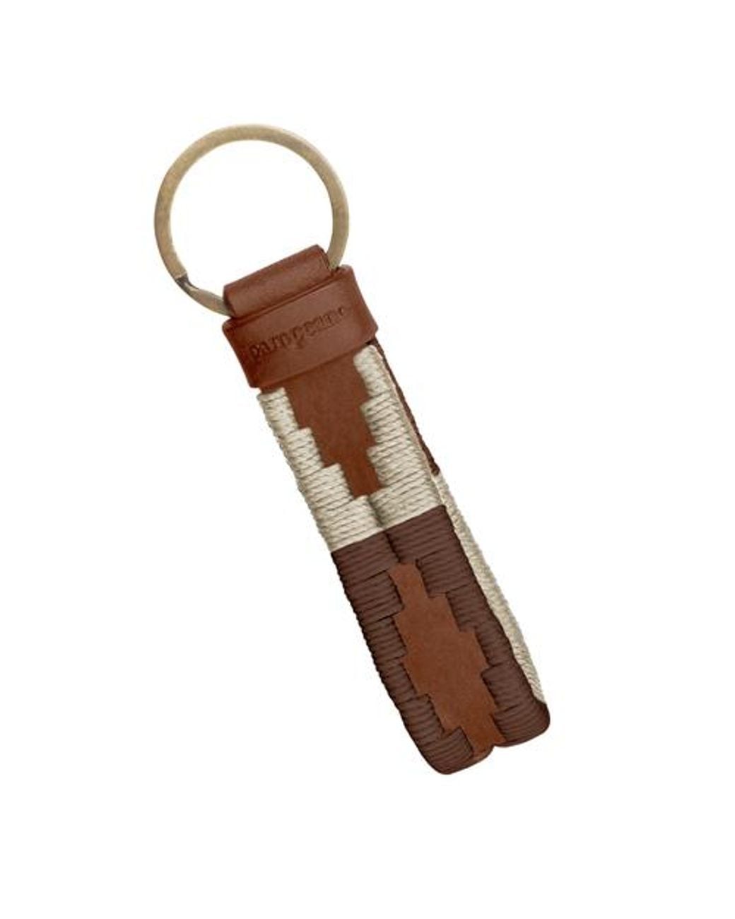 Pampeano Brown Charro Loop Leather Keychain for men