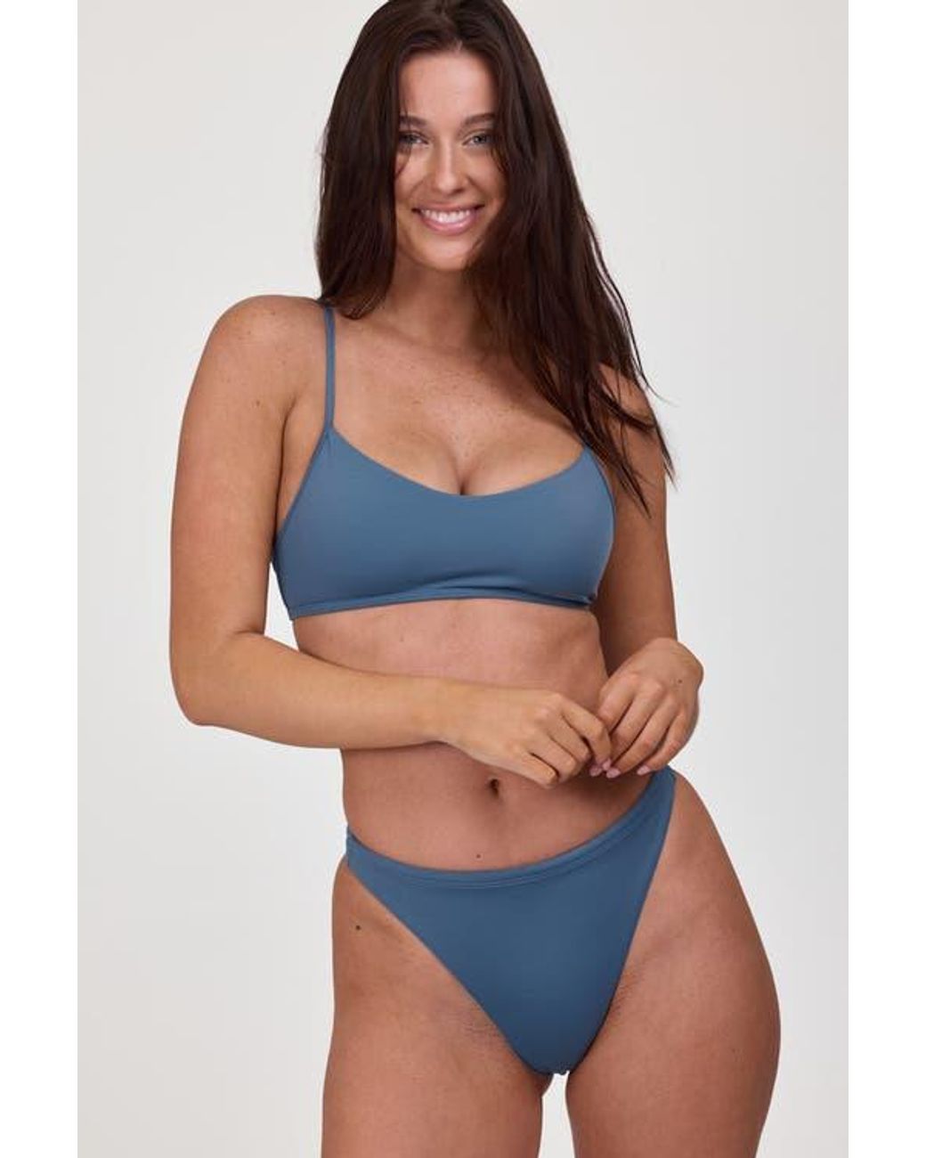JOLYN Blue Ava Bikini Bottom