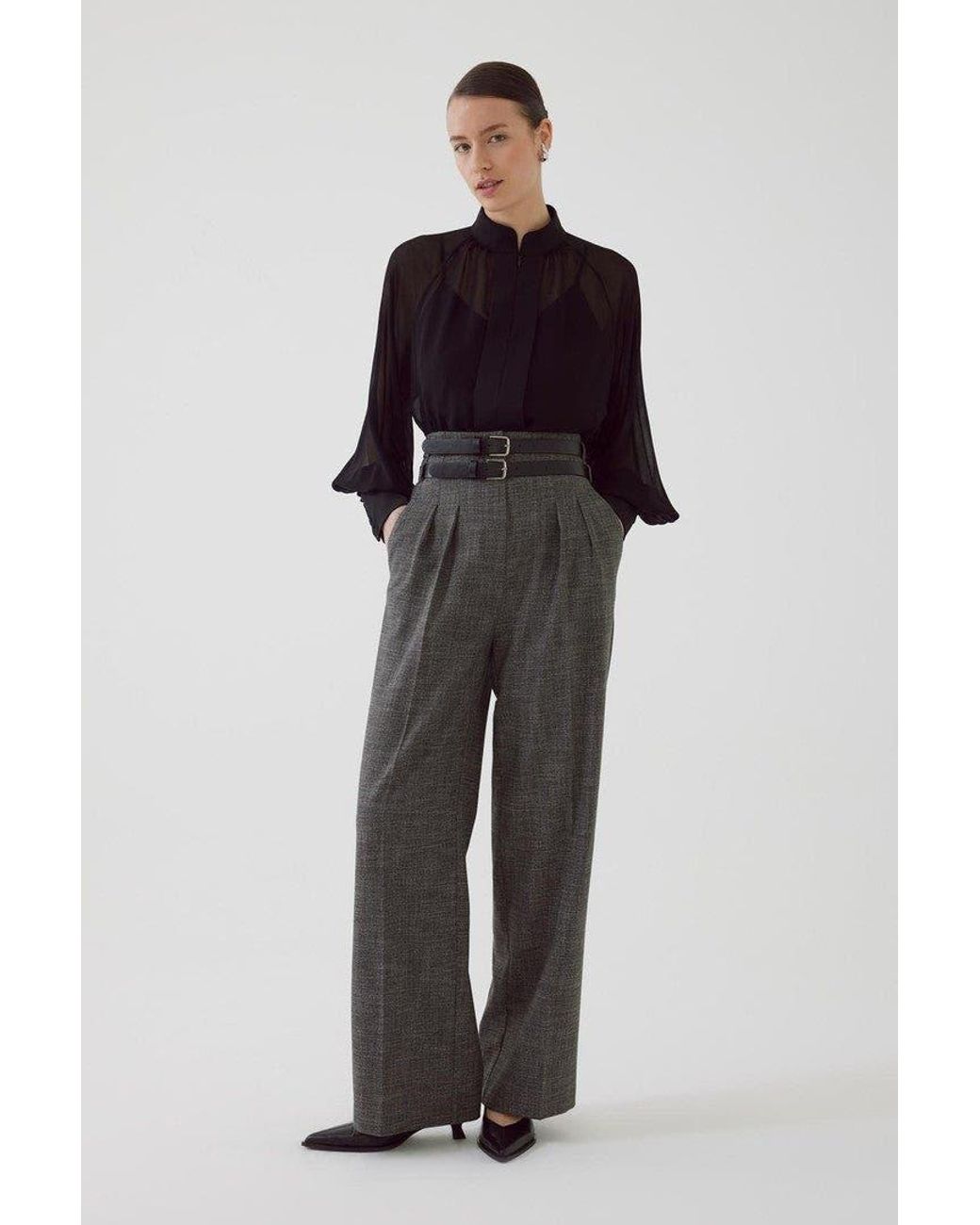 Exquise Blue Albus Belted Pants
