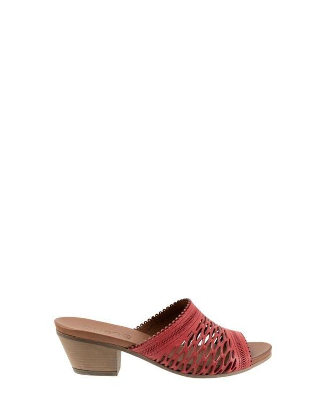 BUENO Red Lillian Block Heel Sandal
