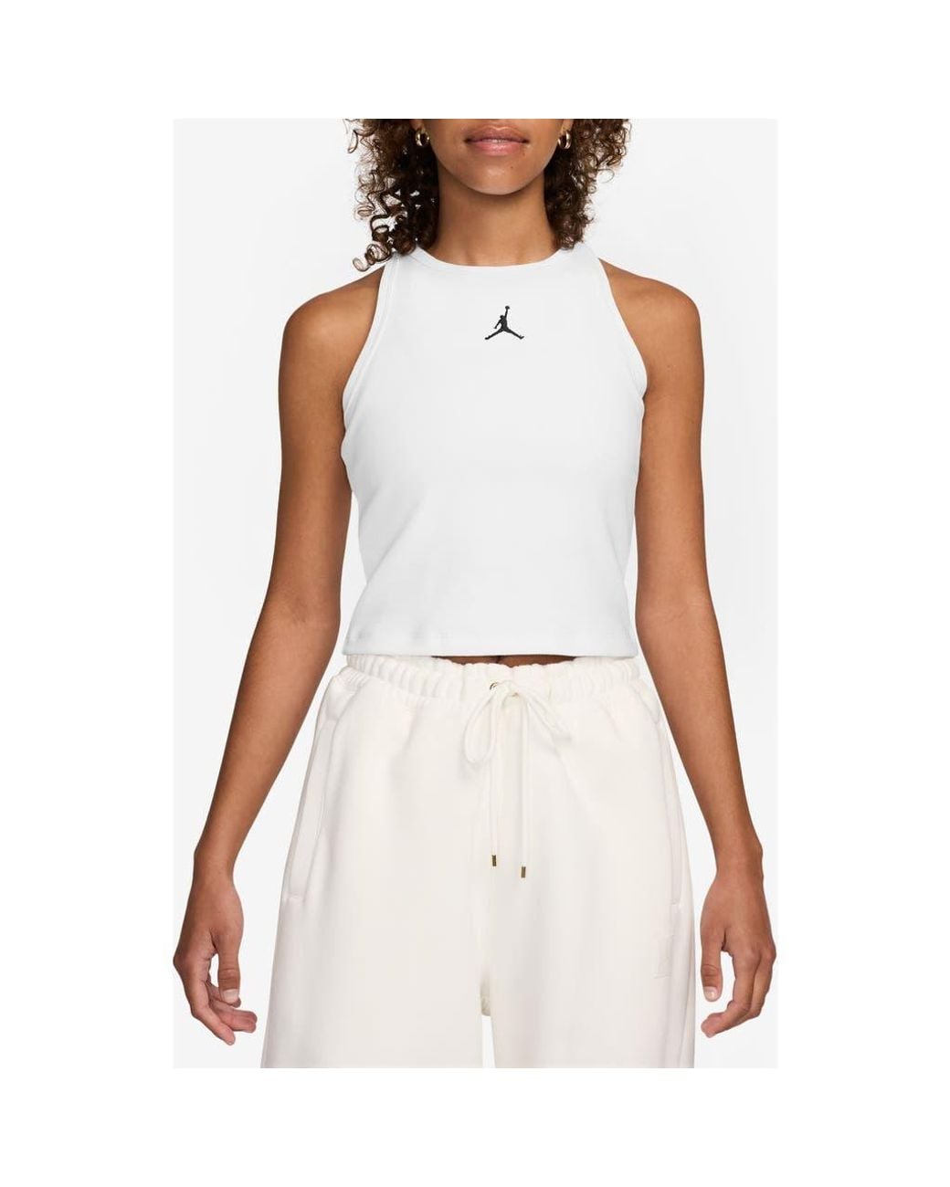 Nike White Essential Racerback Tank