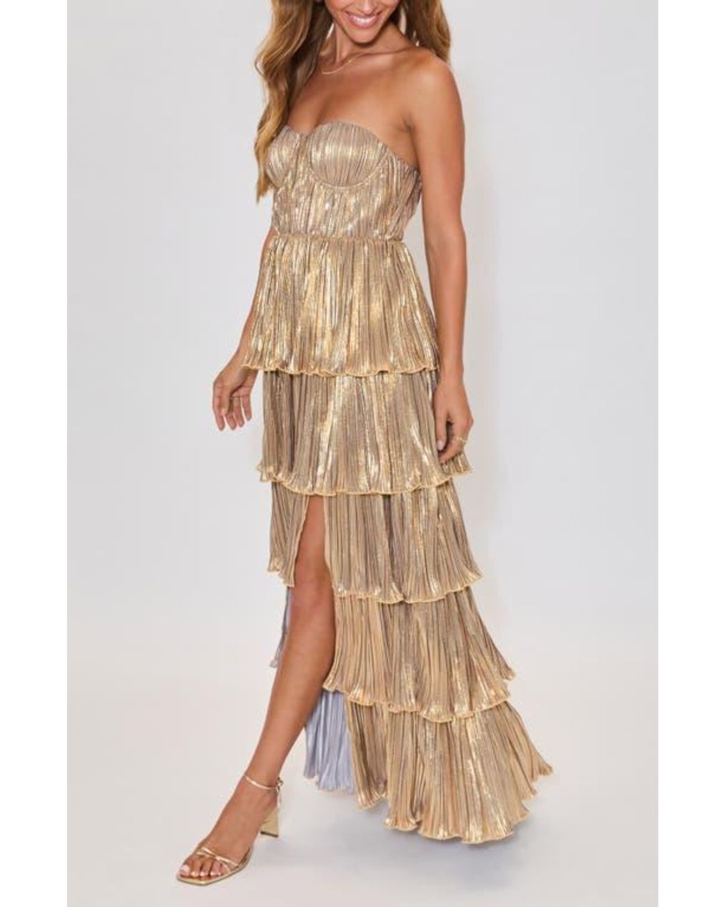 slim fit dress slacks Hatley Gold Metallic Special Dress 18M