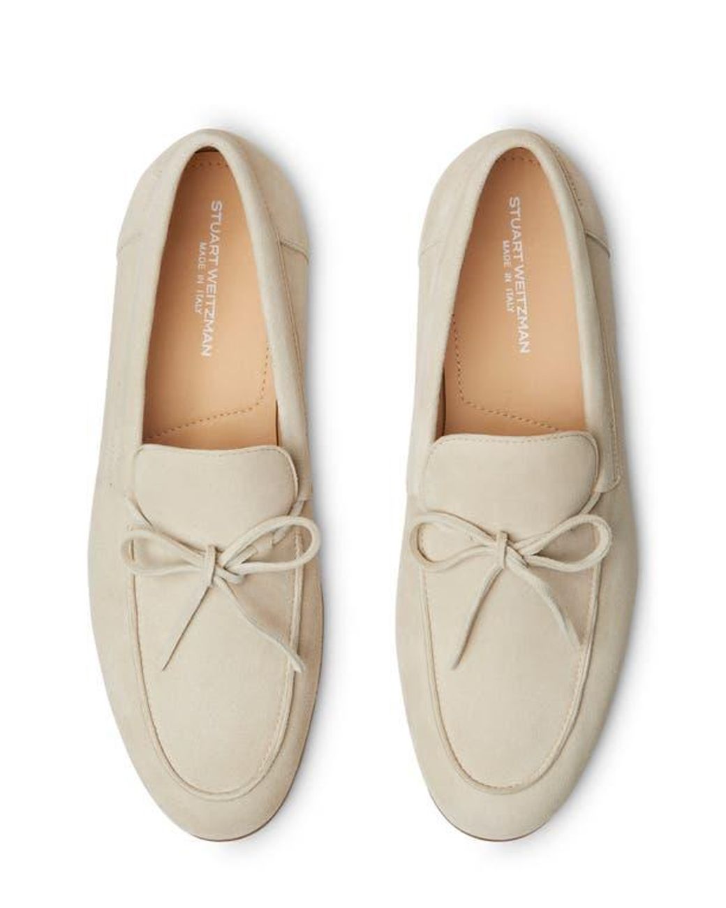Stuart Weitzman White Bennett Loafer for men