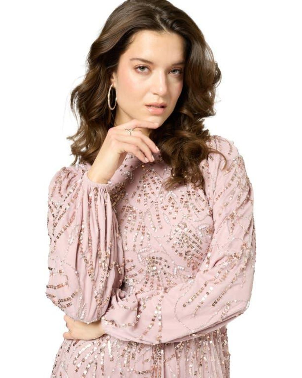 chinese dress ladies Alexandra Pearl Embellished Maxi Dress | Made-To-Order main image 0