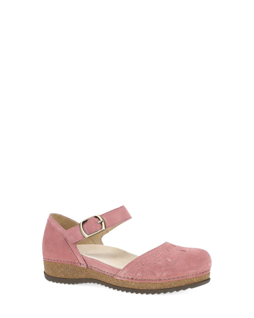 Dansko Pink Mae Ankle Strap Platform Clog