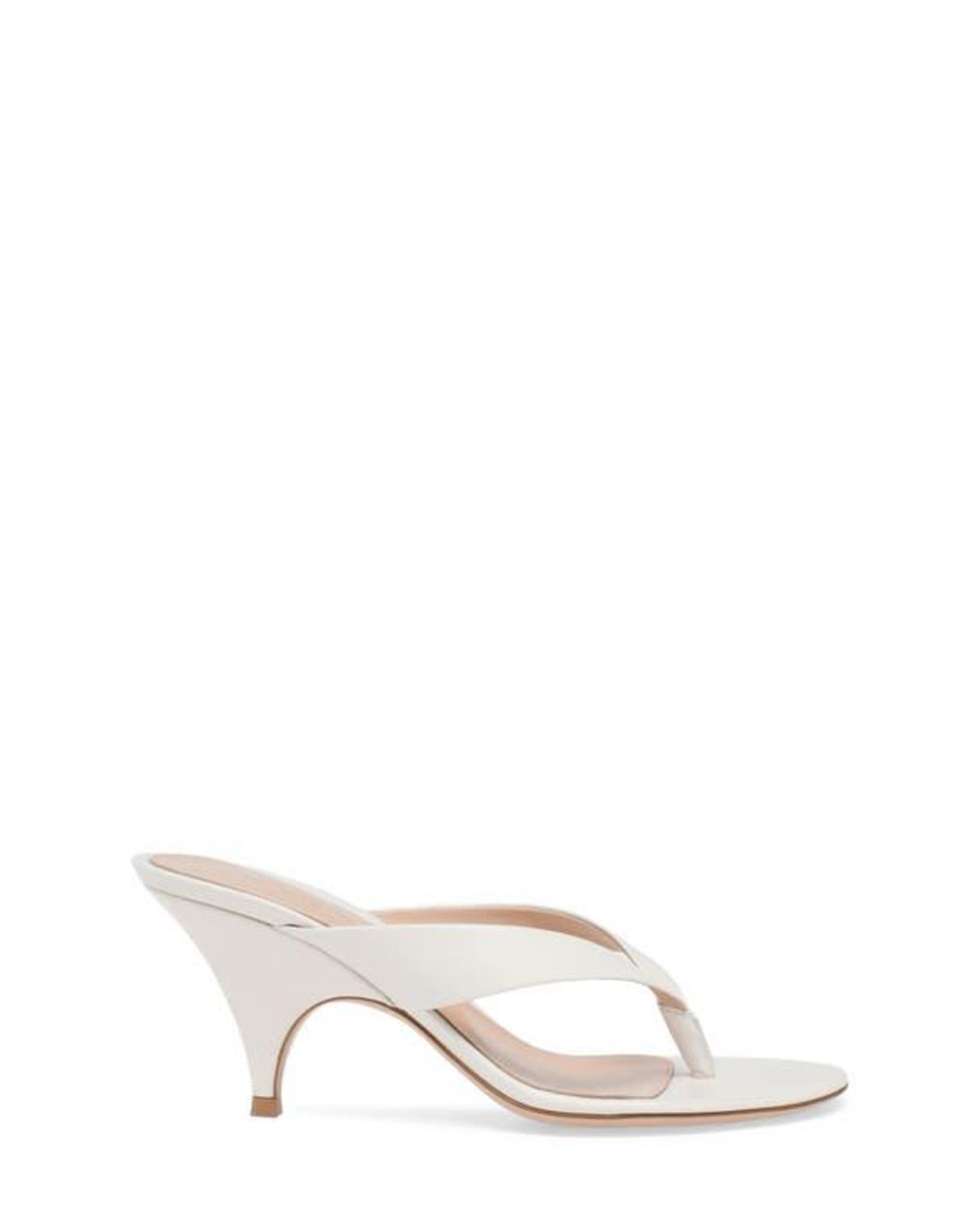 Gianvito Rossi White Sofia Thong Mule