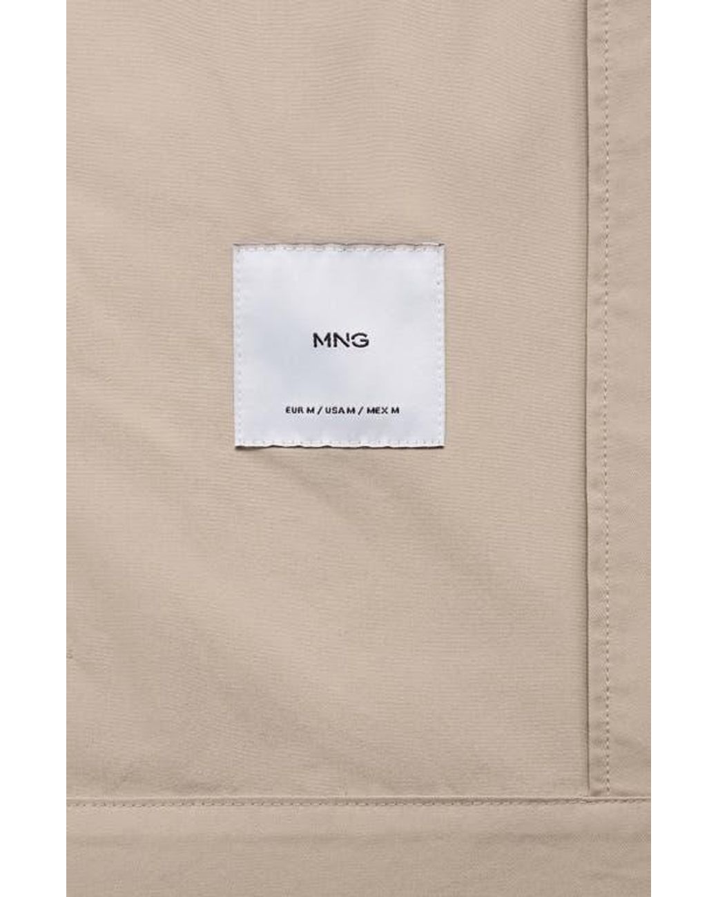 Mango Natural Stand Collar Zip Jacket for men