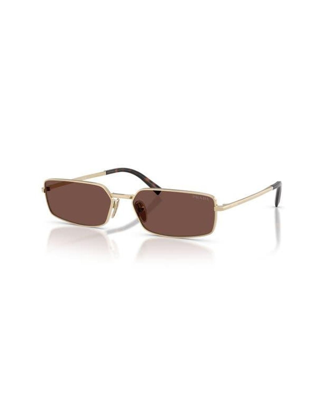 Prada Brown 59Mm Rectangular Sunglasses for men