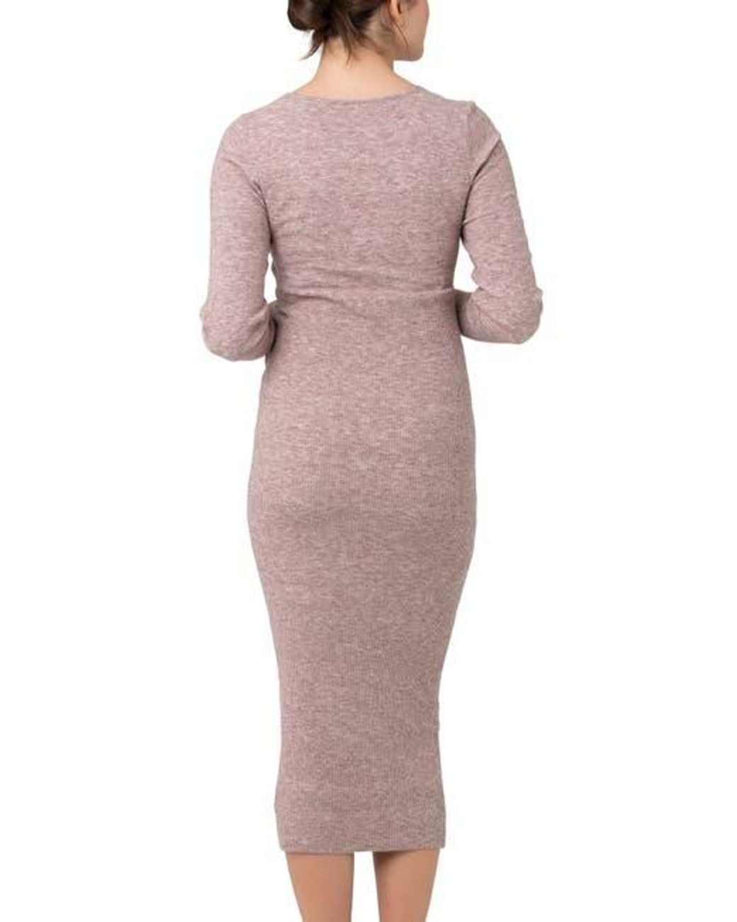Ripe Maternity Heidi Nursing Knit Dress in Pink | Lyst Ripe Maternity Heidi Nursing Knit Dress in Pink | Lyst