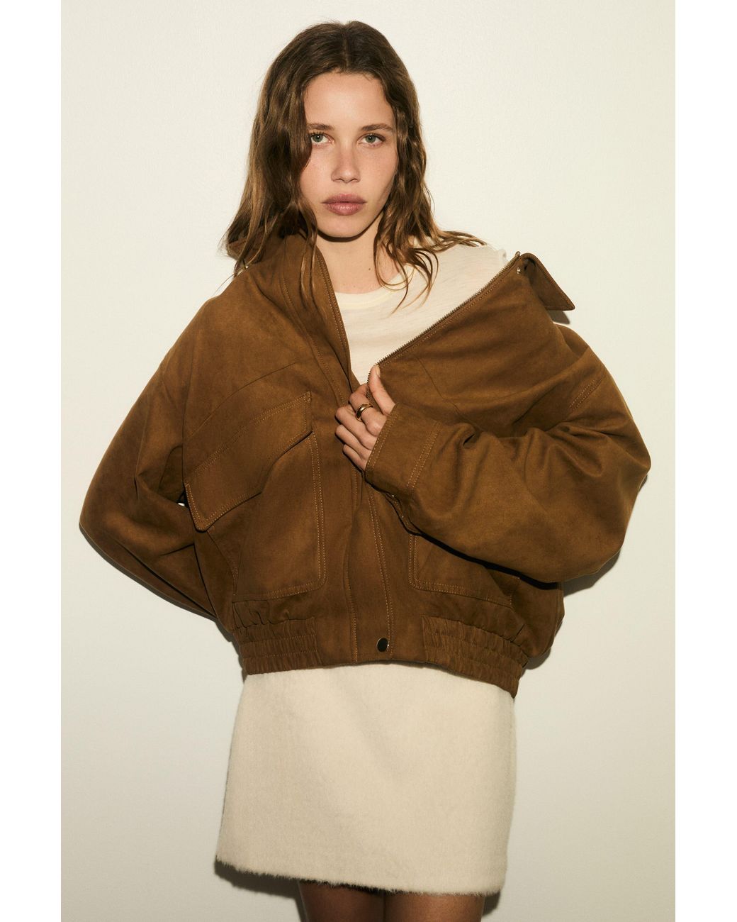 H&M Brown Napped Jacket