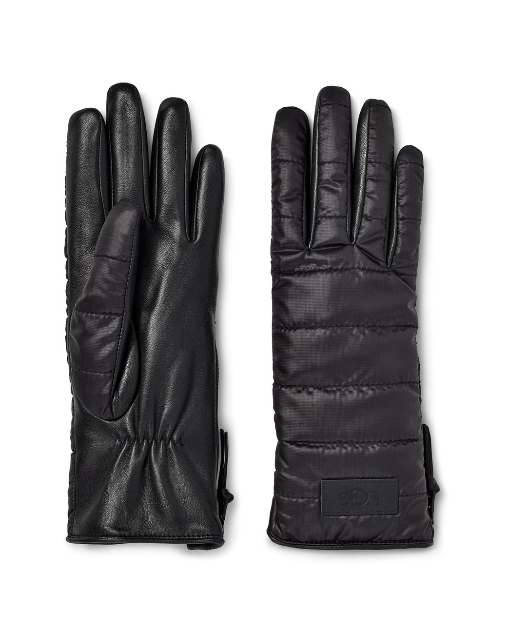 UGG Leather UGG Faux Fur Lined Quilted Gloves in Black Lyst