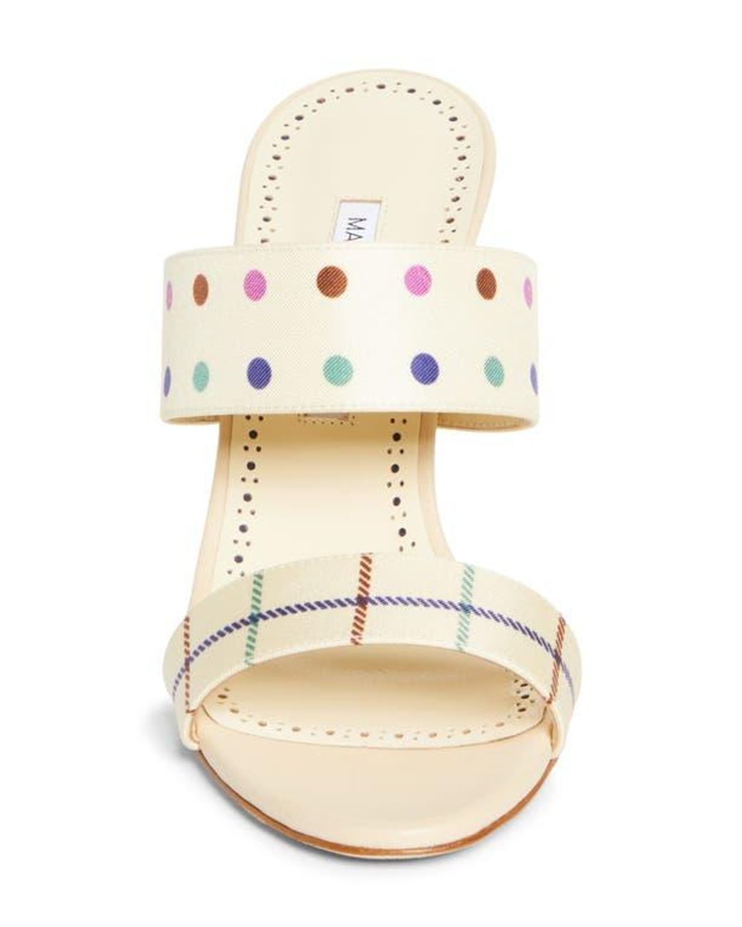 Manolo Blahnik White Ralotapla Slide Sandal