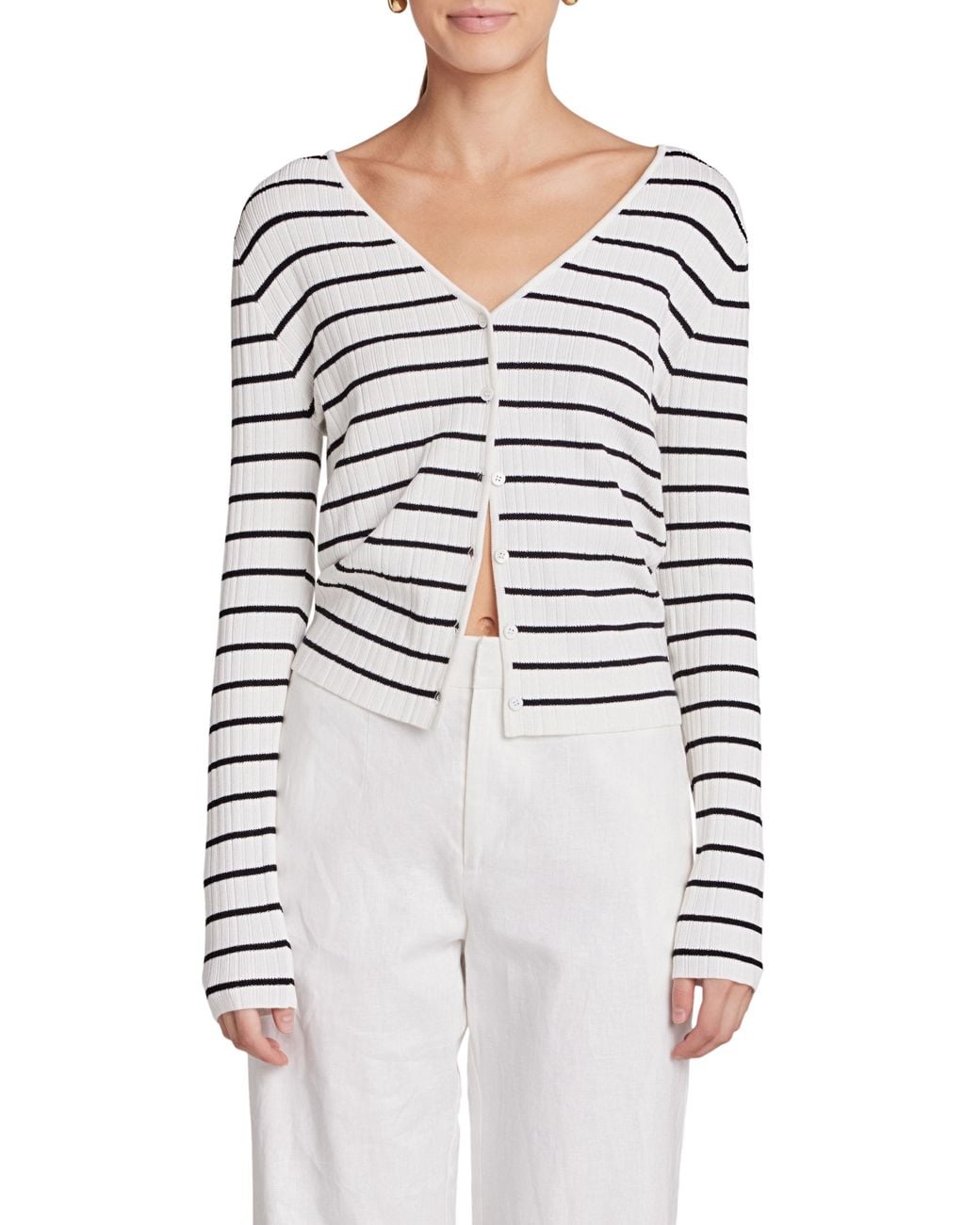 Endless Rose White Rib Cardigan