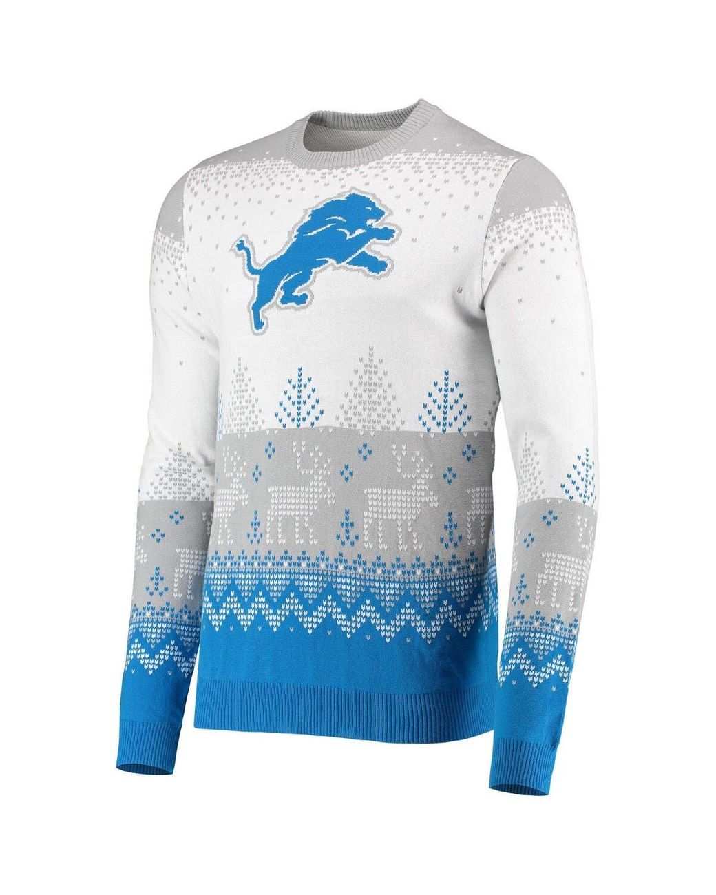 Women's FOCO White/Blue Buffalo Bills Ugly V-Neck Pullover Sweater