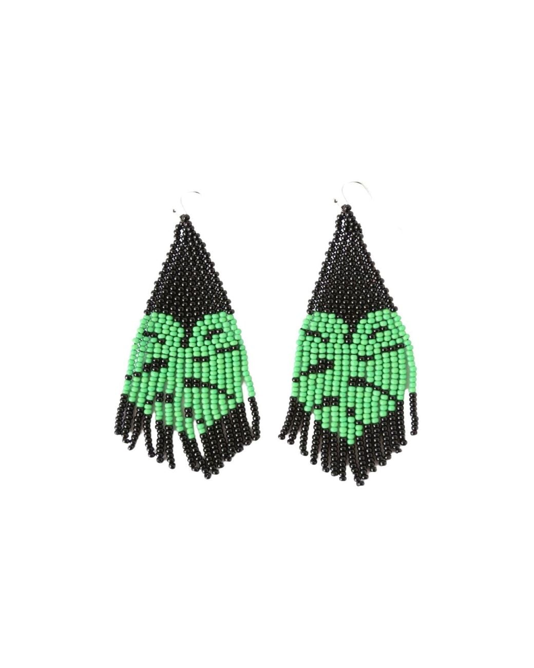 Fosterie Green Monstera Earrings