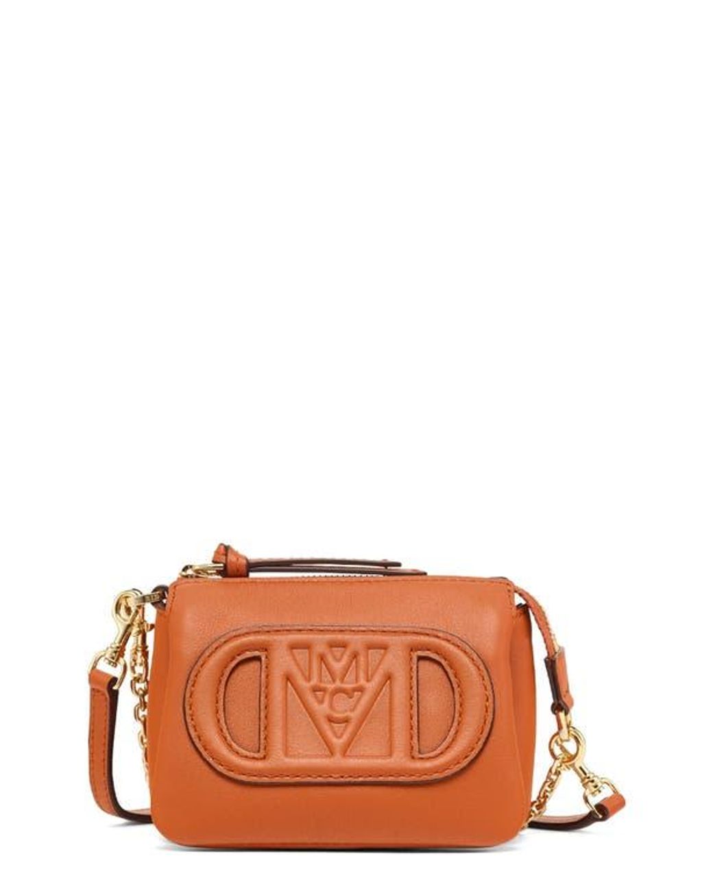 MCM Mini Mode Travia Shoulder Bag in Orange Lyst