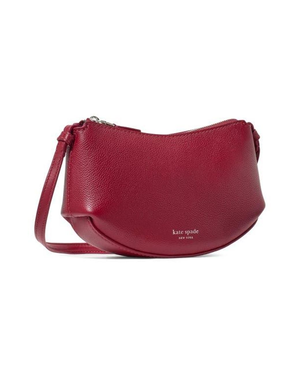 Kate Spade Loop Pebble Leather Crossbody Bag in Red | Lyst
