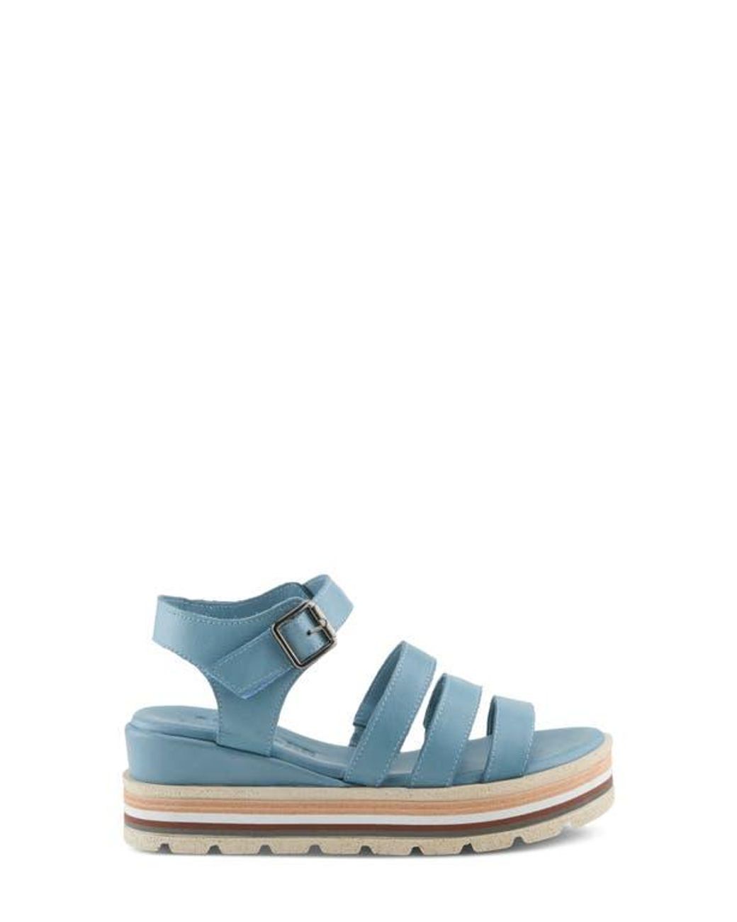 Spring Platform Sandals Spring Step Gosalina Platform Sandal in Blue | Lyst