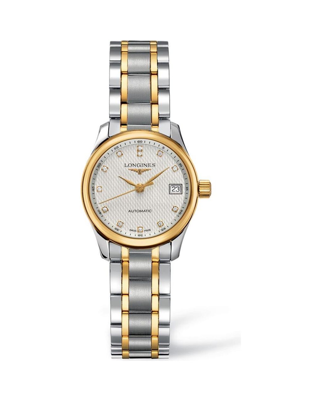 Longines Metallic Master Automatic Diamond Bracelet Watch, 25.5Mm