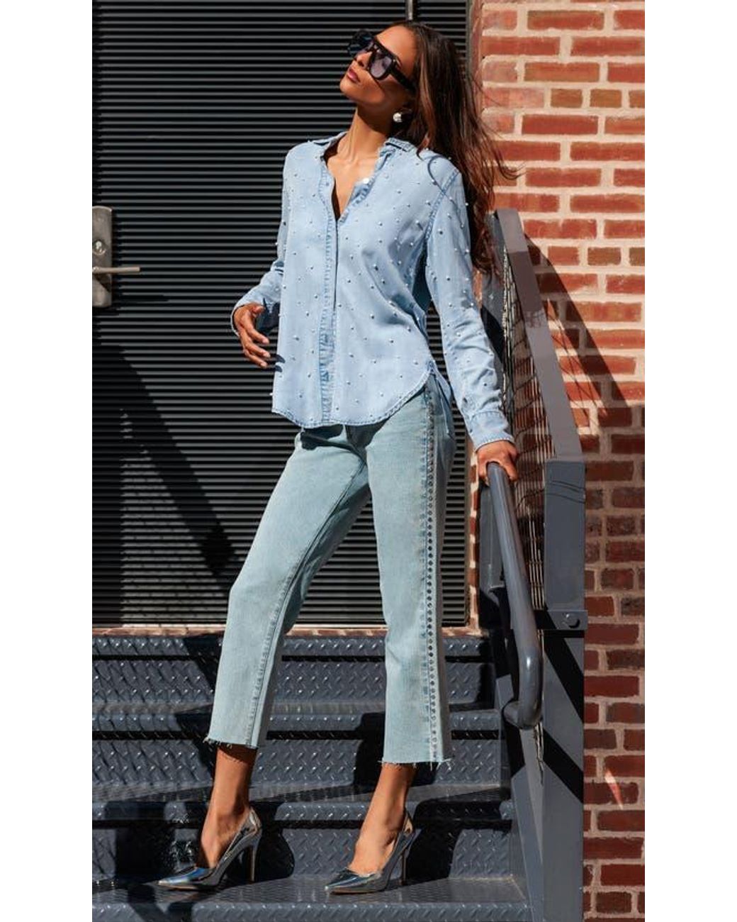 Generation Love Blue Han Stud Jeans
